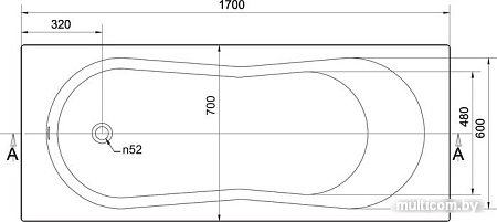 Ванна Cersanit Nike 170x70