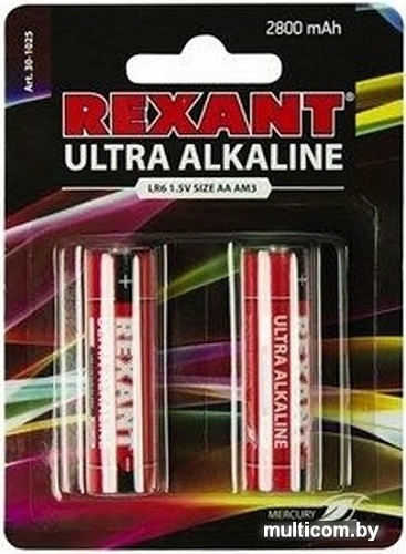 Батарейки Rexant AA/LR6 2шт 30-1025