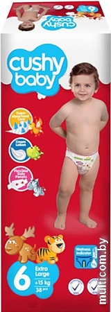 Подгузники Cushy Baby Extra large 15 кг (38 шт)
