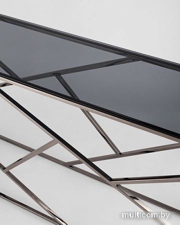 Консольный стол Stool Group Арт Деко 115x30 ECST-015-BG-SK (стекло Smoke/сталь темный хром)