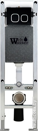 Унитаз подвесной WeltWasser Amberg 350 ST + Salzbach 043 MT-BL + Amberg RD-BL (черный матовый)