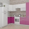 Угловая кухня ВерсоМебель ЭкоЛайт-6 1.2x2.7 левая (белый/лиловый)