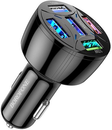 Автомобильное зарядное Borofone BZ06 (черный)