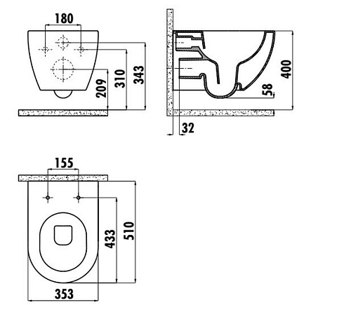 Унитаз Creavit Free FE322-11AM00E-0000