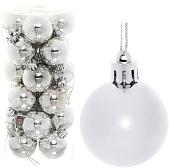 Елочная игрушка Серпантин Глянец шар 4 см 24 шт (серебристый) 201-0621