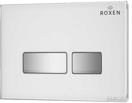 Унитаз подвесной Roxen Porto One Rimless 6 в 1 StounFix Slim 636623 (белое стекло)