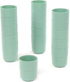 Набор стаканов для воды и напитков Полесье №3 74017 (16 шт, бледно-оливковый)