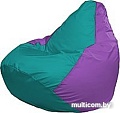 Кресло-мешок Flagman Груша Медиум Г1.1-290 (бирюзовый/сиреневый)