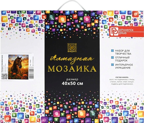 Алмазная мозаика Феникс+ Лошадь в маковом поле 70856