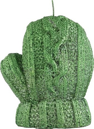 Фигурная свеча Волшебная страна Варежка 008336 (зеленый)