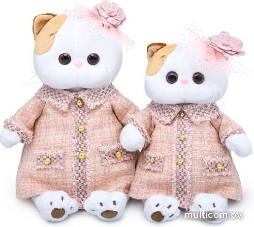 Basik & Co в розовом костюме в клетку 24 см LK24-028