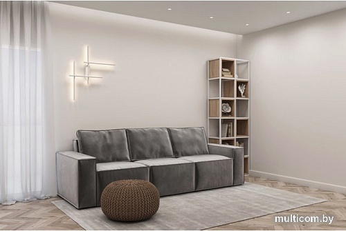 Стеллаж Hype Mebel Грос-2 70x210 (белый/дуб галифакс олово)