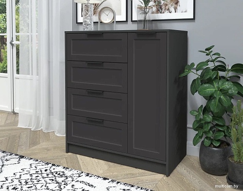 Тумба Интерлиния Концепт Тренд КТ-Т90 (антрацит/пепел)