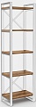 Стеллаж Hype Mebel Стандарт 80x170 (белый/дуб галифакс олово)