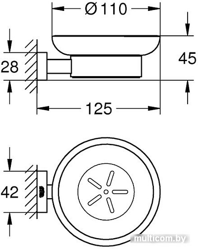 Мыльница Grohe Essentials Cube 40754001