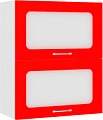 Шкаф навесной Кортекс-мебель Корнелия Мара ВШ60-2г2ст (красный)