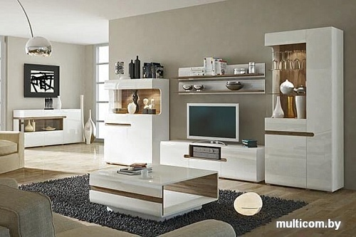 Комод Anrex Linate 3D / TYP 42 (белый/сонома трюфель)