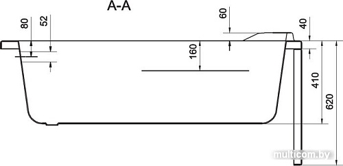 Ванна Cersanit Santana 150x70