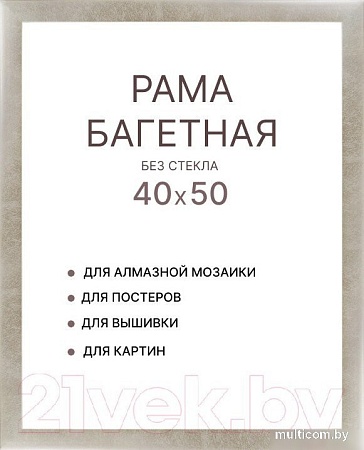 Фоторамка Декарт 40x50 8Л3082 (серебристый)