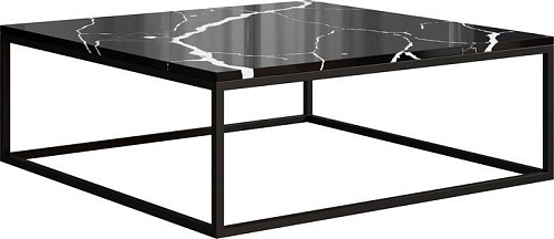 Журнальный столик LoftyHome Годмар Квадро 1627721 (мрамор сноу/черный)