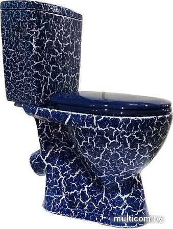 Унитаз Rosa Лира Кракелюр (синий)