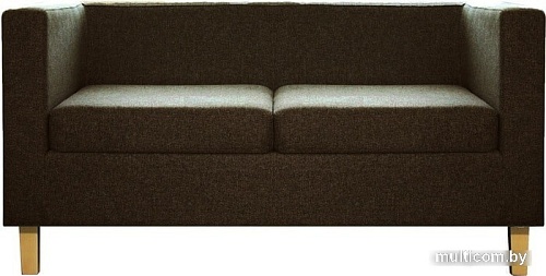 Софа Brioli Билли Д двухместный (рогожка, J5 коричневый/светлые ножки)