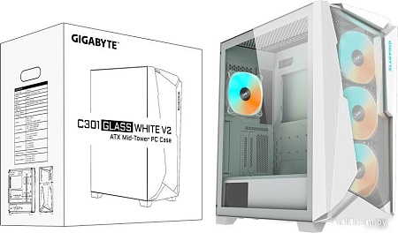 Корпус Gigabyte C301 Glass V2 (белый)