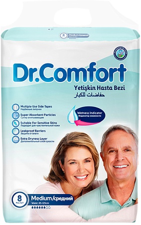 Трусы-подгузники для взрослых Dr. Comfort Adult Pant Medium (8 шт)
