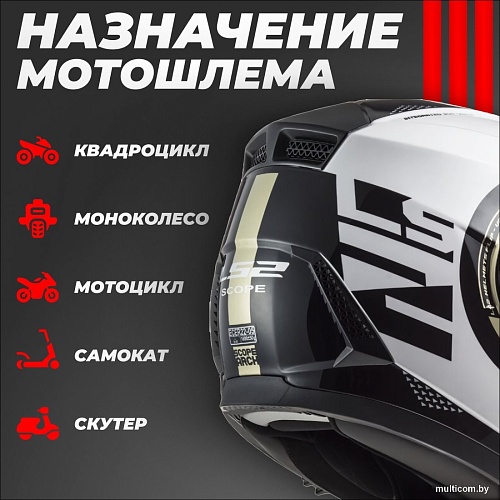 LS2 FF902 Scope Arch (S, белый/серый)