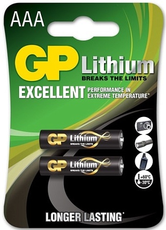 Батарейки GP Lithium AAA/24LF 2BP