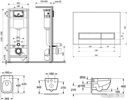 Унитаз Lavinia Boho Relfix One Compacto 6 в 1 77050147