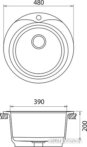 Кухонная мойка GranFest Rondo GF-R480