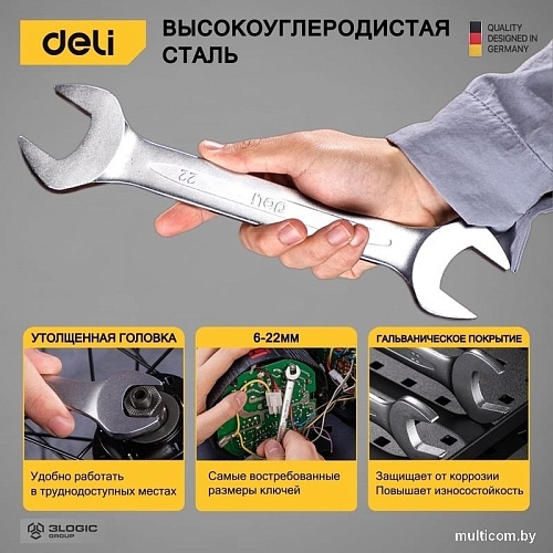 Набор ключей Deli DL160008A (8 предметов)