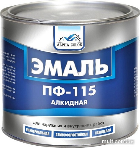 Эмаль Alpha Color ПФ-115 0.8 кг (черный)