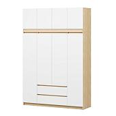 Шкаф распашной Soma ШК-4 160-235 (дуб сонома/белый)