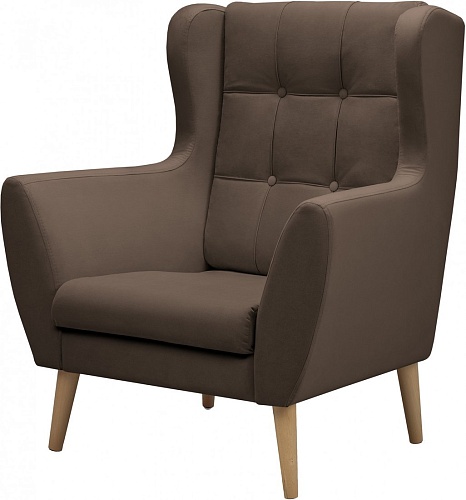 Интерьерное кресло Mio Tesoro Фиджи (Velutto 23/натуральное дерево)