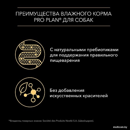 Пресервы Pro Plan Adult с говядиной в соусе 85 г