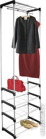 Стойка для одежды Sheffilton SHT-WR125 (черный/хром лак)