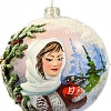 Елочные игрушки Грай Девушка и снегирь ШБ120-3