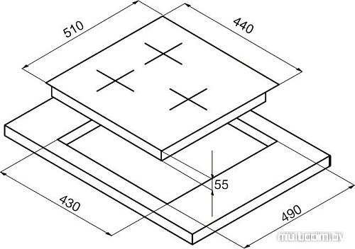 Варочная панель Korting HI 42031 BW