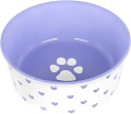 Миска Elan Gallery Лапка на сиреневом и сердечки 230221