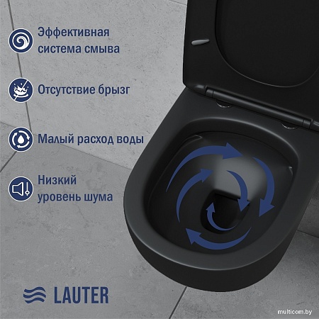 Унитаз подвесной Lauter Sulzdorf (черный с микролифтом)