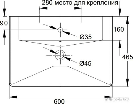Умывальник Jacob Delafon Reve E4802 60x46.5