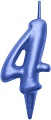 Свеча для торта Мультидом Овал Цифра 4 МС5-44 (синий)