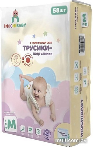 Трусики-подгузники Inochibaby M 6-11 кг 83287207 (58 шт)