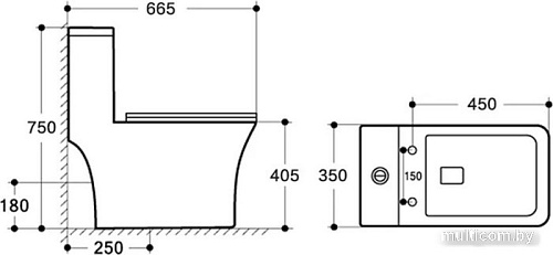 Унитаз напольный Azario Lodi AZ-8617