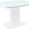 Обеденный стол Leset Денвер 1Р (белый/стекло белое)