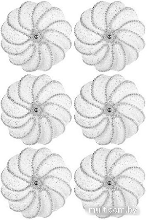 Елочная игрушка Elan Gallery Линии на белом 970111