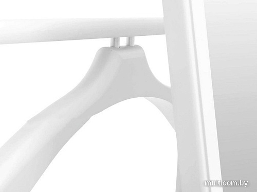 Стойка для одежды Мебелик с зеркалом на колесах В 24Н (белый)