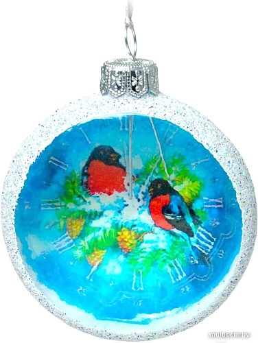 Елочная игрушка Грай Медальон-Снегири Ф-129